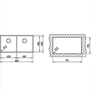 Ảnh công trình thực tế Chậu Rửa Teka BE LINEA R15 2B 860