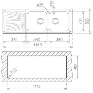Ảnh công trình thực tế Chậu Rửa Teka Stylo 2B 1D