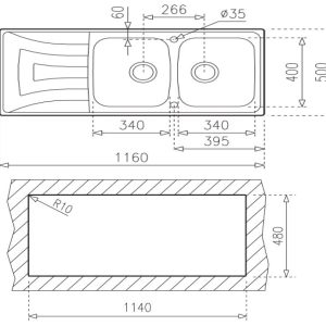 Ảnh công trình thực tế Chậu Rửa Teka Universe 2B 1D