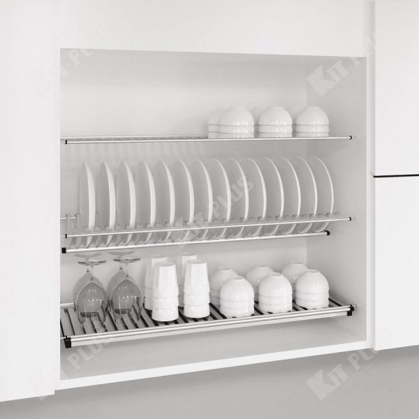 Giá Bát Đĩa Cố Định 3 Tầng Chữ V Kit Plus DK12A85
