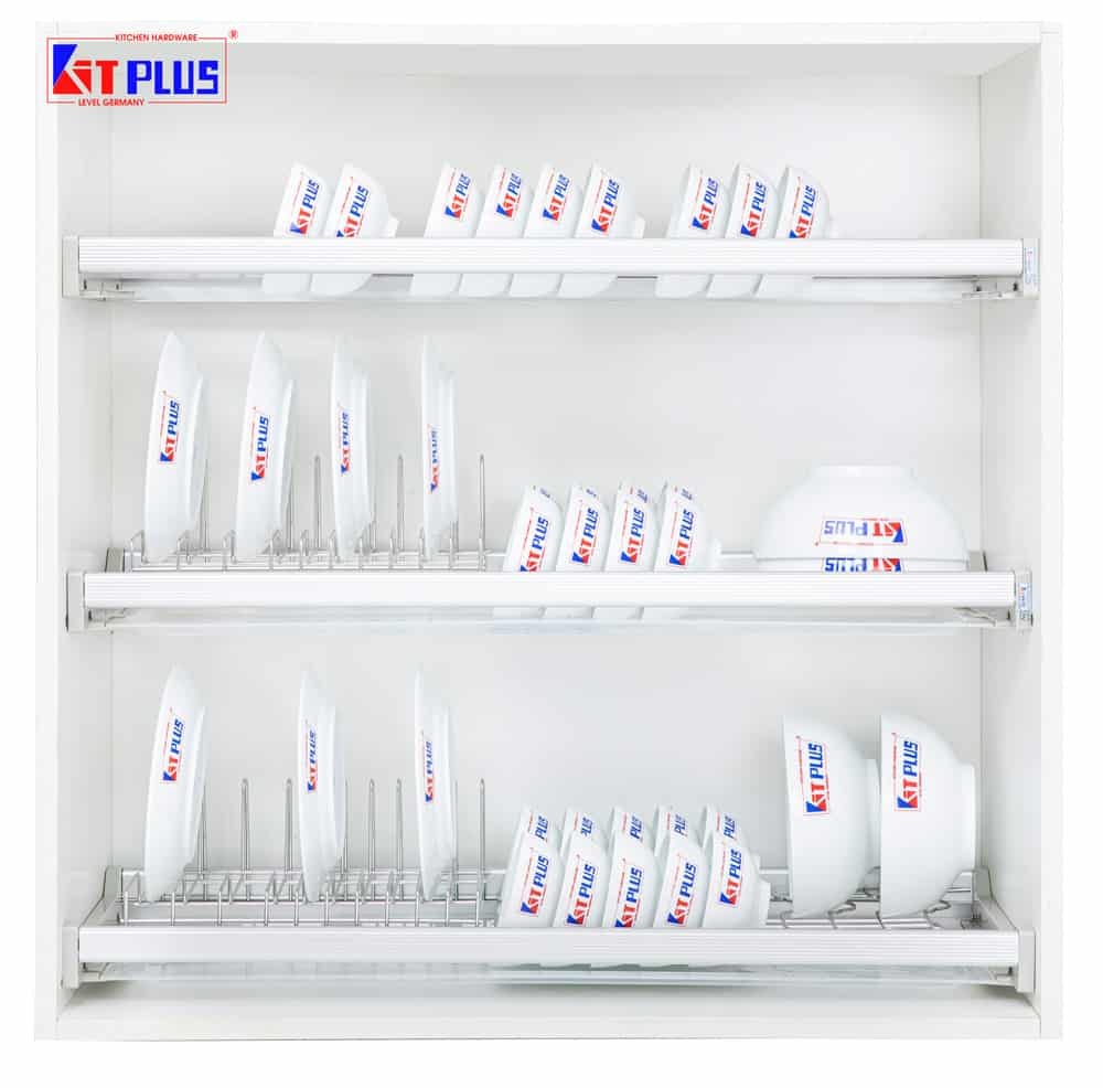 Giá Bát Đĩa Cố Định 3 Tầng Kit Plus DK12B VIP70