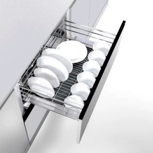 Giá bát đĩa tủ dưới nan dẹt inox 304 GrandX XD.90S1 cho khoang tủ 900mm