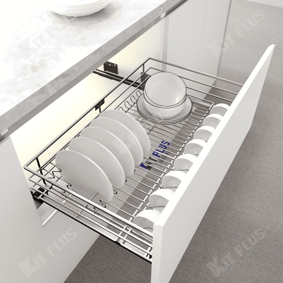 Giá Xoong Nồi, Bát Đĩa Đa Năng Inox Nan Tròn Kit Plus DM70S