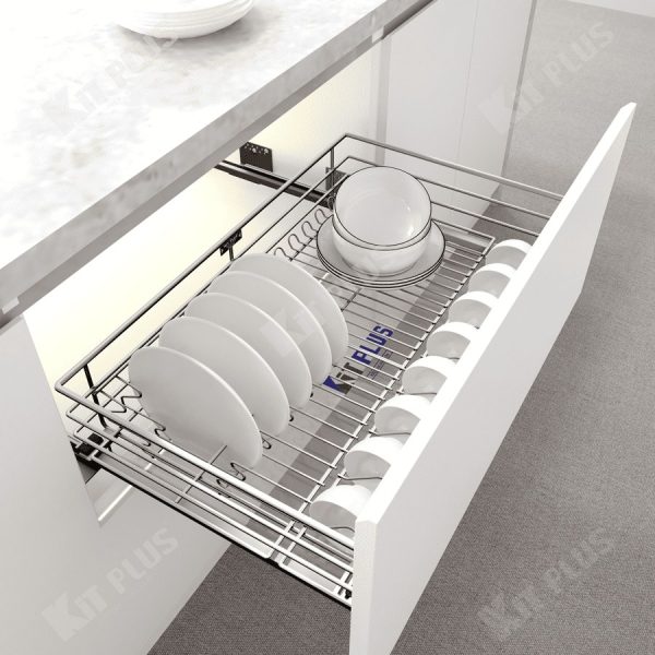 Giá Xoong Nồi, Bát Đĩa Đa Năng Inox Nan Tròn Kit Plus DM80S