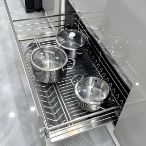 Giá xoong nồi nan oval inox SUS304 GrandX XP.90M cho khoang tủ 900mm