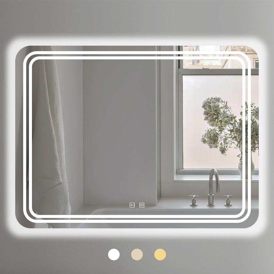 Gương Chữ Nhật 60×80 Cm Led Bo Góc Ecod EG6080