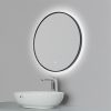 Gương Tròn 60x60 Cm Led 3 Màu Khung Nhôm Đen Ecod EGK6060 - ảnh 2