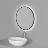 Gương Tròn 60x60 Cm Led 3 Màu Khung Nhôm Đen Ecod EGK6060 - ảnh 3