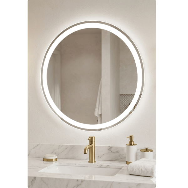 Gương Tròn Đèn Led Cảm Ứng Đình Quốc 720231 Ø600