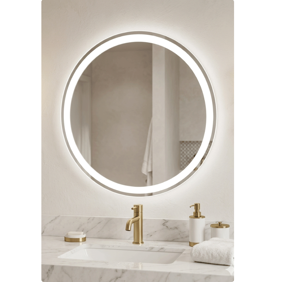 Gương Tròn Đèn Led Cảm Ứng Đình Quốc 720231 Ø600