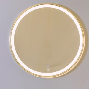 Gương Tròn Đèn Led Viền Vàng Hoặc Đen Đình Quốc 99906 Ø500