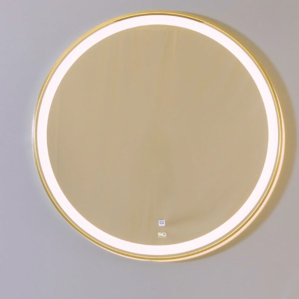 Gương Tròn Đèn Led Viền Vàng Hoặc Đen Đình Quốc 99906 Ø500