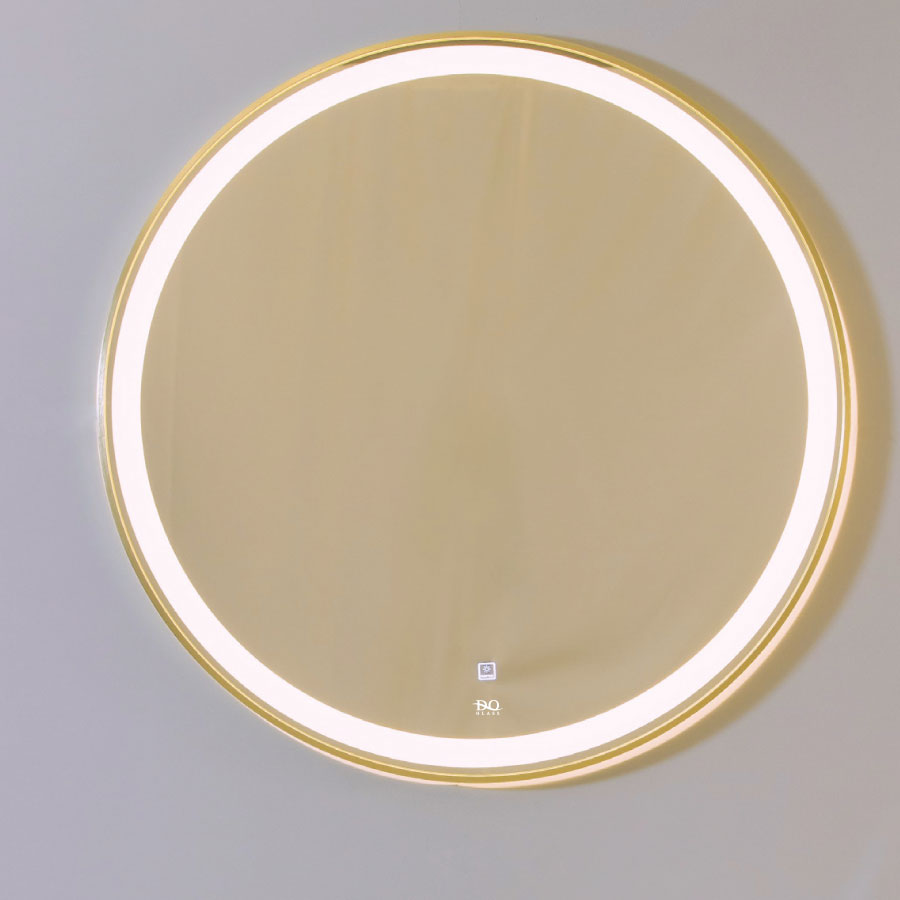 Gương Tròn Đèn Led Viền Vàng Hoặc Đen Đình Quốc 99906 Ø700