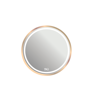 Gương Tròn Viền Inox 304 Mạ PVD Có Đèn Led Cảm Ứng Đình Quốc 68018C Ø500