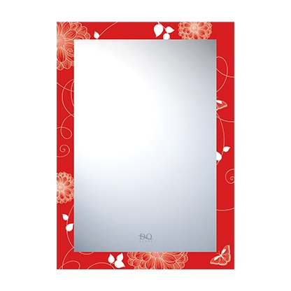 Gương Viền Đỏ Hoa Bướm Đình Quốc 4189 (450x600)