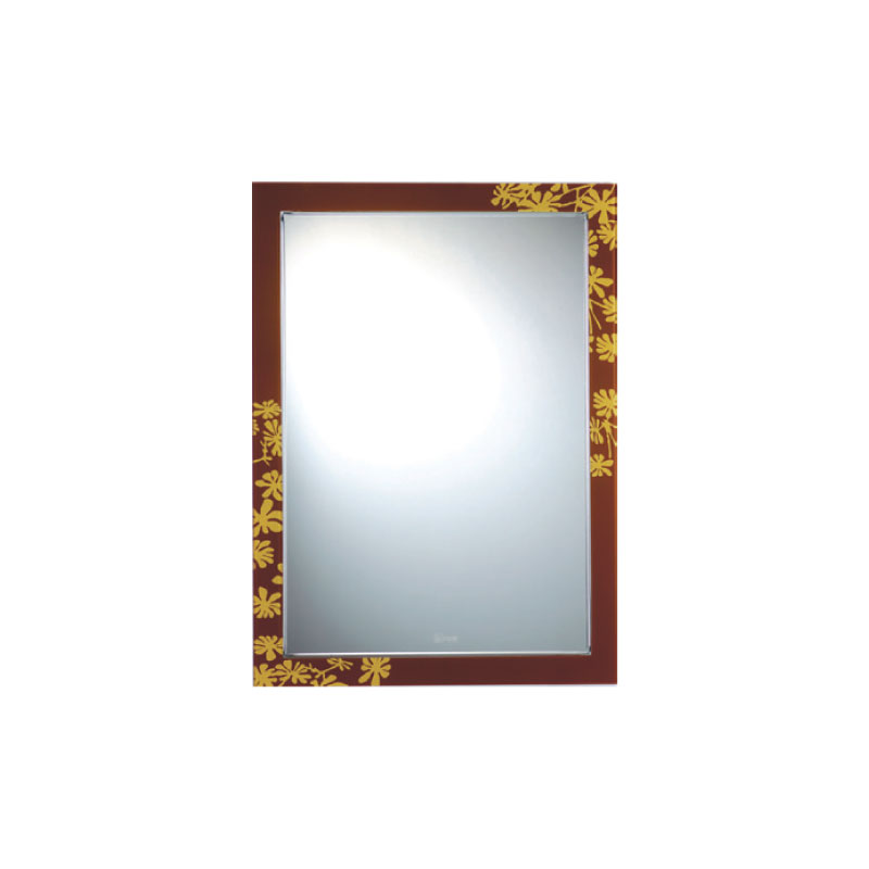 Gương Viền Màu BOCA Đình Quốc 401B Nền Nâu Hoa Lá Vàng (500×700)