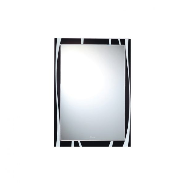 Gương Viền Màu BOCA Đình Quốc 410B Nền Đen Sọc Trắng Lượn (500x700)