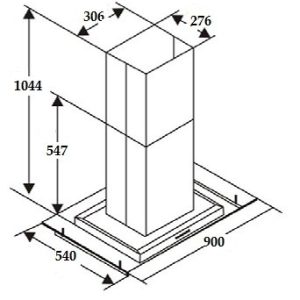 Ảnh công trình thực tế Hút Mùi Đảo Binova BI-99-IG-09