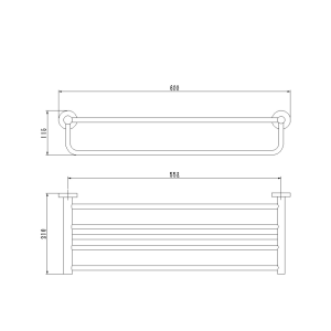 Ảnh công trình thực tế Kệ Khăn Hai Tầng BASIC BP-76309
