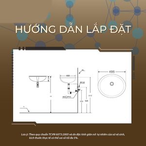 Ảnh công trình thực tế Lavabo Âm Bàn BASIC BS-205