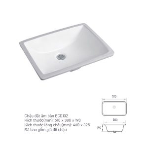 Ảnh công trình thực tế Lavabo Âm Bàn Ecod ECD132