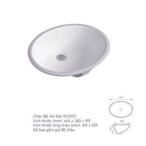 Ảnh công trình thực tế Lavabo Âm Bàn Ecod ECD133