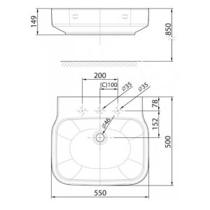 Ảnh công trình thực tế Lavabo American Standard WP-F628 Đặt Bàn IDS Clear 550×500 mm