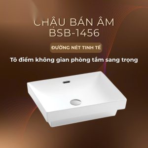 Ảnh công trình thực tế Lavabo Bán Âm Art Basin BASIC BSB-1456