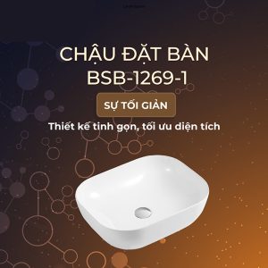 Ảnh công trình thực tế Lavabo Đặt Bàn BASIC BSB-1269-1