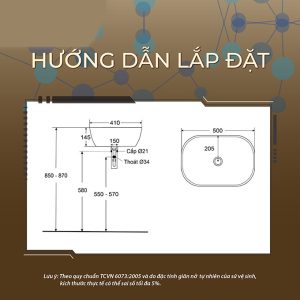 Ảnh công trình thực tế Lavabo Đặt Bàn BASIC BSB-1269-1