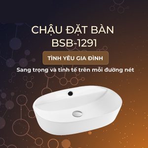 Ảnh công trình thực tế Lavabo Đặt Bàn BASIC BSB-1291
