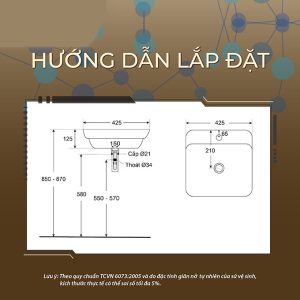Ảnh công trình thực tế Lavabo Đặt Bàn BASIC BSB-1476