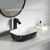 Lavabo Đặt Bàn BASIC BSB-8016D Vân Đá Đen - ảnh 2