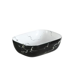 Lavabo Đặt Bàn BASIC BSB-8016D Vân Đá Đen