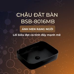 Ảnh công trình thực tế Lavabo Đặt Bàn BASIC BSB-8016MB Đen