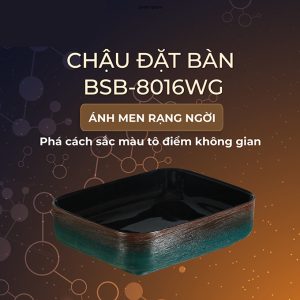 Ảnh công trình thực tế Lavabo Đặt Bàn BASIC BSB-8016WG Lam Vân Gỗ