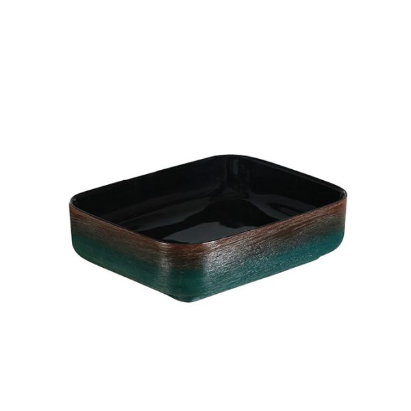 Lavabo Đặt Bàn BASIC BSB-8016WG Lam Vân Gỗ