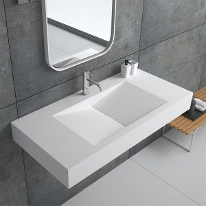 Ảnh công trình thực tế Lavabo Đặt Bàn Đá Solid Surface Ecod PYS9003