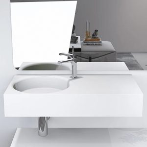 Ảnh công trình thực tế Lavabo Đặt Bàn Đá Solid Surface Ecod PYS9019