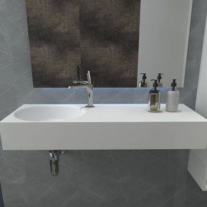 Ảnh công trình thực tế Lavabo Đặt Bàn Đá Solid Surface Ecod PYS9019