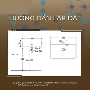 Ảnh công trình thực tế Lavabo Đặt Bàn Hoặc Treo Tường BASIC BSB-1276