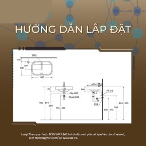 Ảnh công trình thực tế Lavabo Dương Vành BASIC BSB-1369