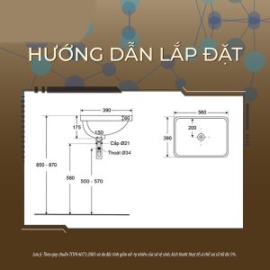Ảnh công trình thực tế Lavabo Dương Vành BASIC BSB-2157