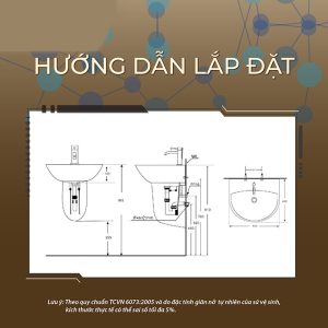 Ảnh công trình thực tế Lavabo Treo Tường BASIC BSA-501 1 Lỗ Vòi