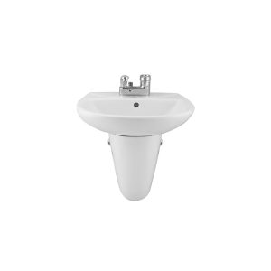 Ảnh công trình thực tế Lavabo Treo Tường Chân Lửng ECD124 – 3 Lỗ Ecod ECD124/3