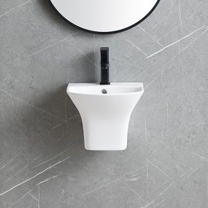 Ảnh công trình thực tế Lavabo Treo Tường Liền Chân Ecod EC5200D