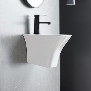 Ảnh công trình thực tế Lavabo Treo Tường Liền Chân Ecod EC5200D
