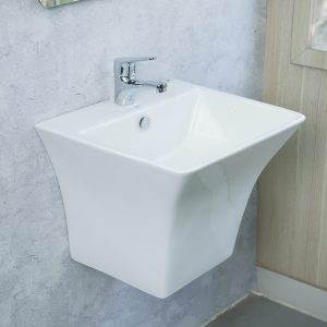 Ảnh công trình thực tế Lavabo Treo Tường Liền Khối Ecod EC6002