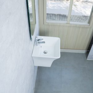 Ảnh công trình thực tế Lavabo Treo Tường Liền Khối Ecod EC6002