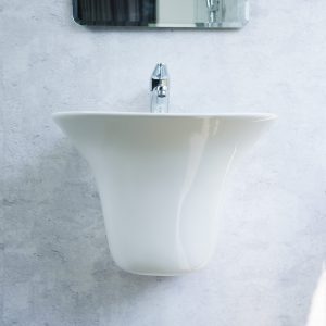 Ảnh công trình thực tế Lavabo Treo Tường Liền Khối Ecod EC6003
